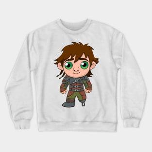 Hiccup chibi from cartoon How to train your dragon Crewneck Sweatshirt